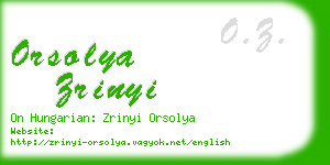 orsolya zrinyi business card